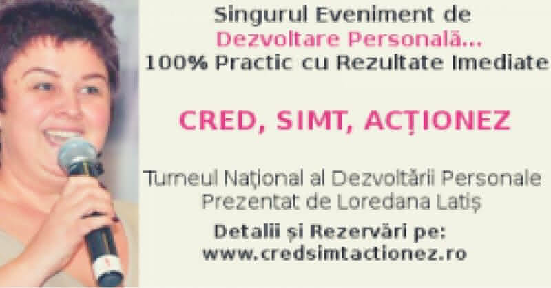 eveniment coaching cred, simt, actionez