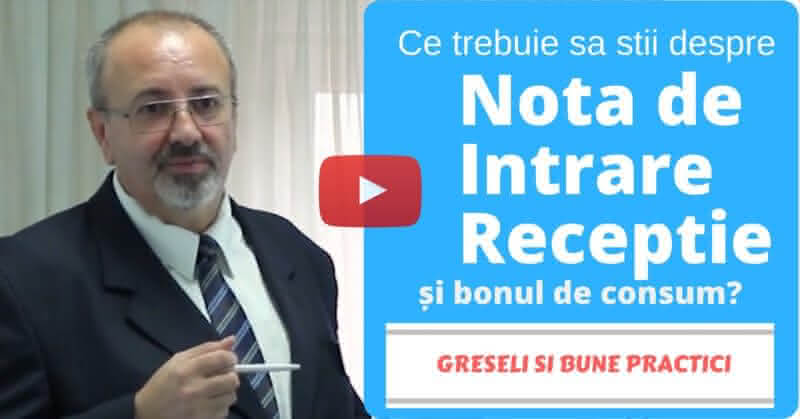 nota de intrare receptie bon de consum